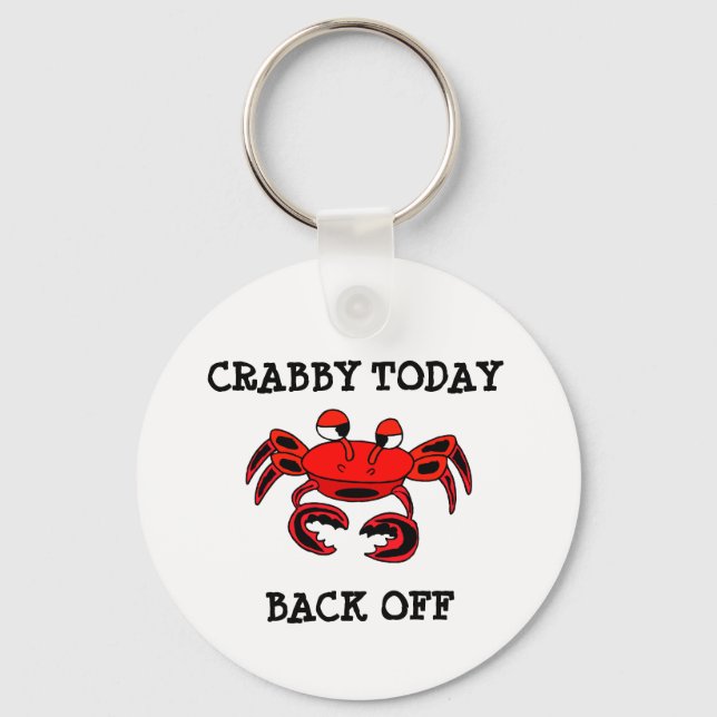 Llavero Crabby Today Back Off Keychain (Anverso)