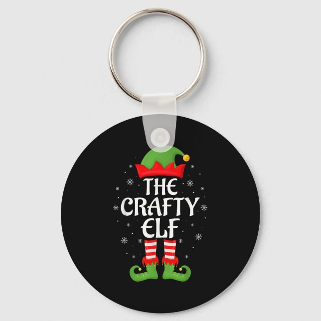Llavero Crafty Elf Xmas Familia Coincidiendo Con Elf Squad (Anverso)