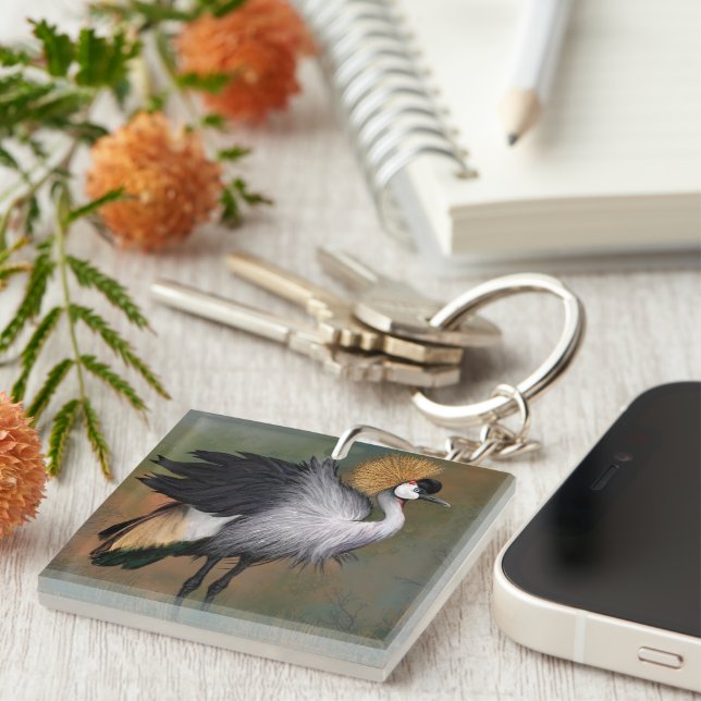 Llavero Crane Bird Keychain Gift (Frente Derecha)