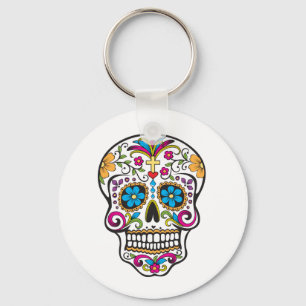 Llavero Cráneo de azúcar lindo feliz día de los muertos