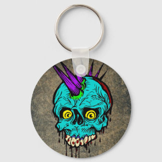 Llavero Cráneo gótico de Punk zombi