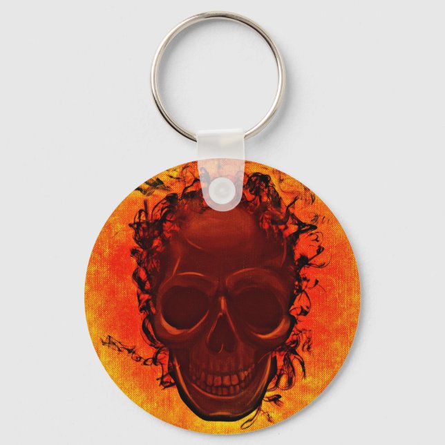Llavero cráneo naranja (Anverso)
