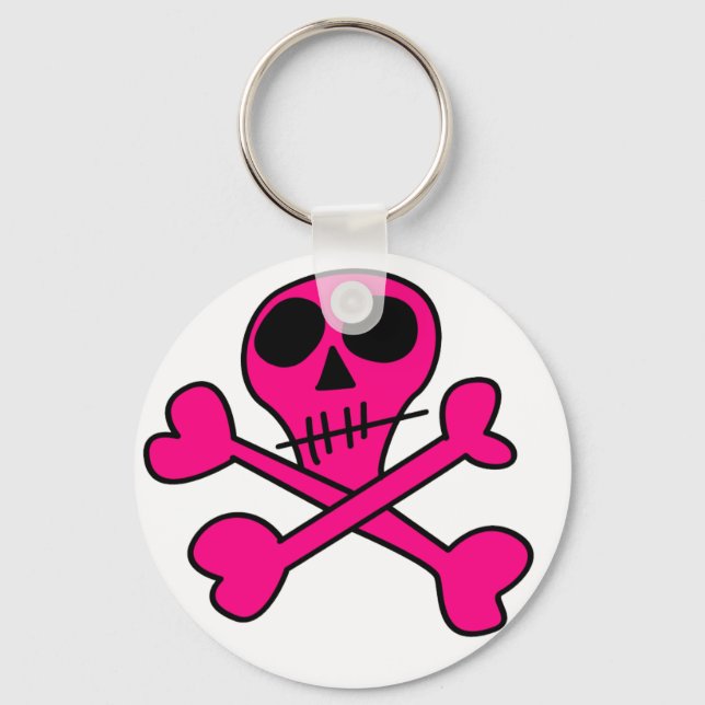 Llavero cráneo rosa (Anverso)