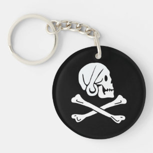 Llavero Cráneo y bandera pirata