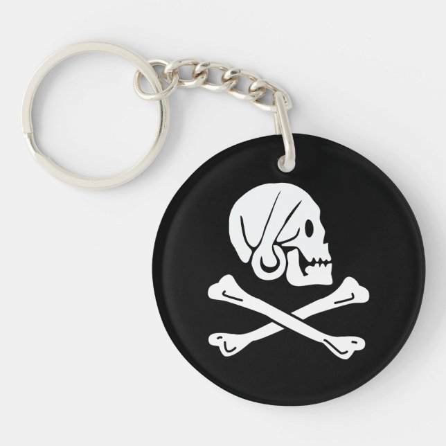 Llavero Cráneo y bandera pirata (Frente)