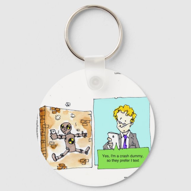 Llavero Crash Text Dummy Funny (Anverso)