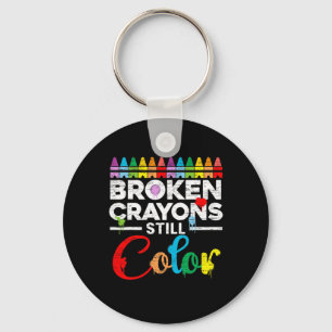 Llavero Crayones aún colorean el soporte de la concienciac