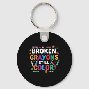 Llavero Crayones rotos aún color Shirt Mental Health Awa