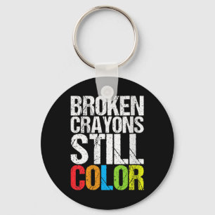 Llavero Crayones rotos para las mujeres siguen coloreando 