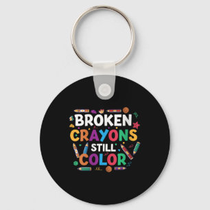 Llavero Crayones rotos por las mujeres aún color camiseta 