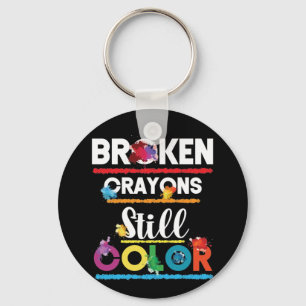 Llavero Crayones rotos siguen coloreando la salud mental
