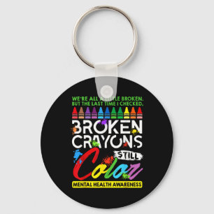 Llavero Crayones rotos siguen coloreando la salud mental S