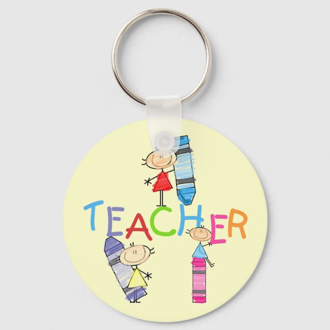 Llavero Crayons Crayons Teacher Tshirts and Gifts (Anverso)