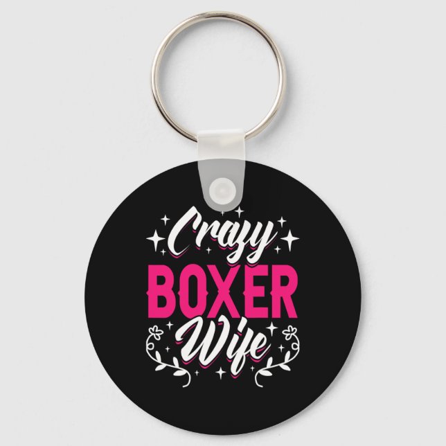 Llavero Crazy Boxer Wife Boxing (Anverso)