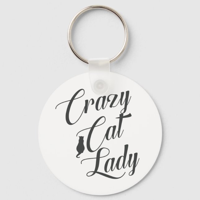 Llavero Crazy Cat Lady Mascota Cat Lover (Anverso)