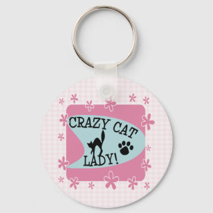 Llavero Crazy Cat Lady - Retro