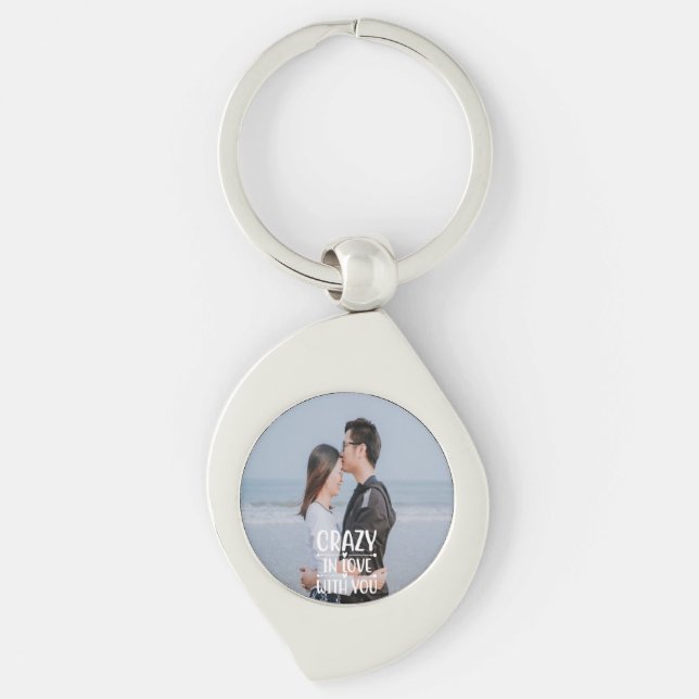 Llavero Crazy Enamorado De Usted Keychain Metalizado (Anverso)