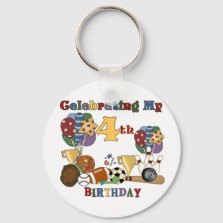 Llavero Crazy For Sports 4º cumpleaños camisetas y regalos