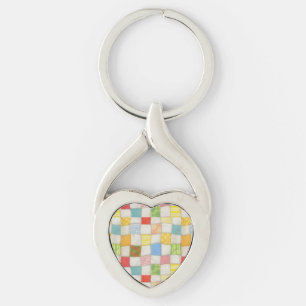 Llavero CRAZY QUILT Metalizado Keychain