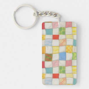 Llavero CRAZY QUILT Rectangle Acrílico Keychain