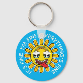 Llavero Crazy Sunflower: Está bien, estoy bien, todo está