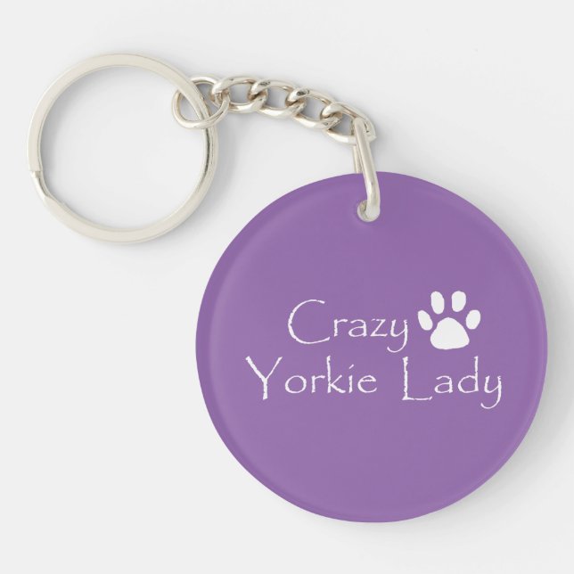 Llavero Crazy Yorkie Lady (Frente)