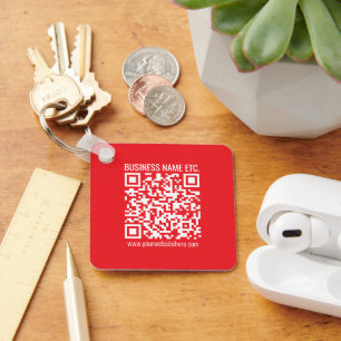 Llavero Crea instantáneamente tu propio código QR Rojo e