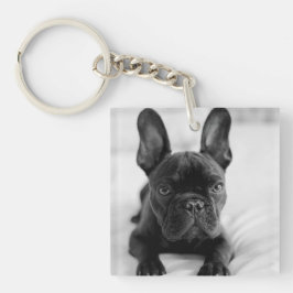 Llavero Crea tu propia foto de mascota | Blanco y negro
