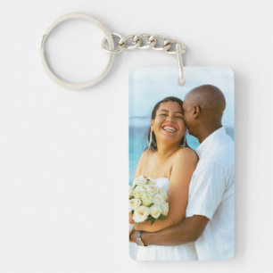 Llavero Crea Tu Propia Foto Personalizada de Boda Recién C