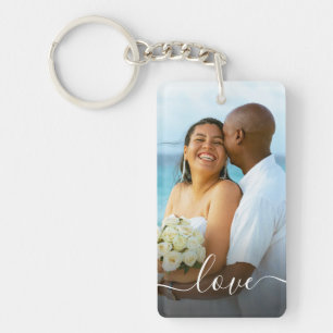 Llavero Crea Tu Propia Foto Personalizada de Boda Recién C