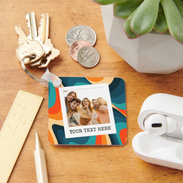 Llavero Crea tu propia foto retro (Escritorio )