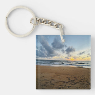 Llavero Crea tu propia foto Un simple amanecer en la playa