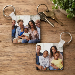 Llavero Crea tu propia imagen personalizada de dos fotos a