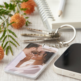 Llavero Crea tu propia plantilla de fotografía de pareja e