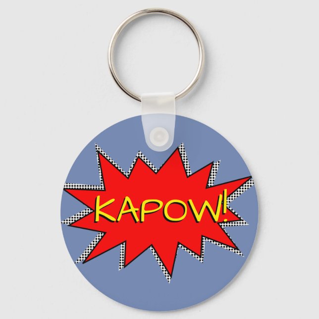 Llavero ¡Crea Tu Propia Superheroína Onomatopoeias! ¡KAPOW (Anverso)