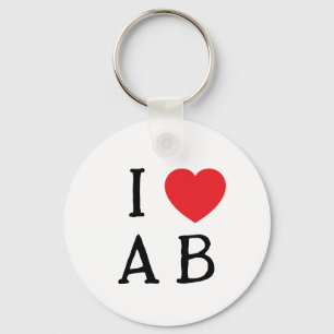 Llavero Crea tu propio acróstico de dos letras con I Heart