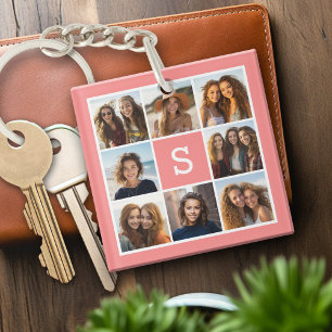 Llavero Crea tu propio collage de Instagram con monograma