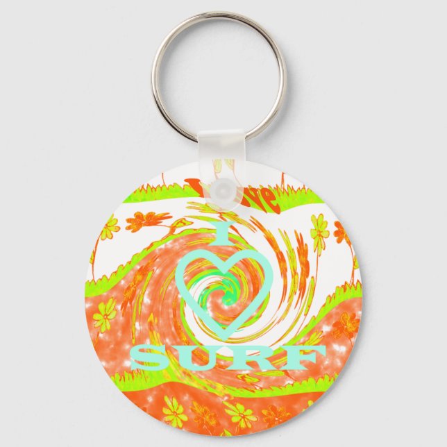 Llavero Crea Tu Propio Me Encanta El Surf. (Anverso)
