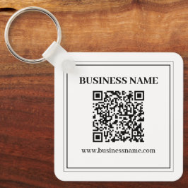 Llavero Crea un código QR escaneable | Blanco y negro
