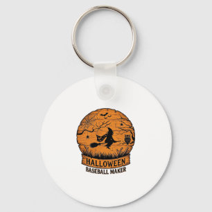 Llavero Creador de béisbol de Halloween Bruja voladora Lun