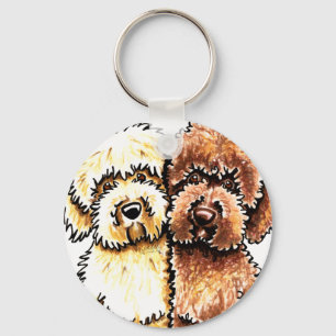 Llavero Cream Chocolate Labradoodles