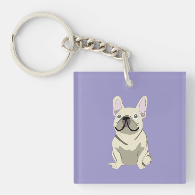 Llavero Cream French Bulldog,  (Frente)