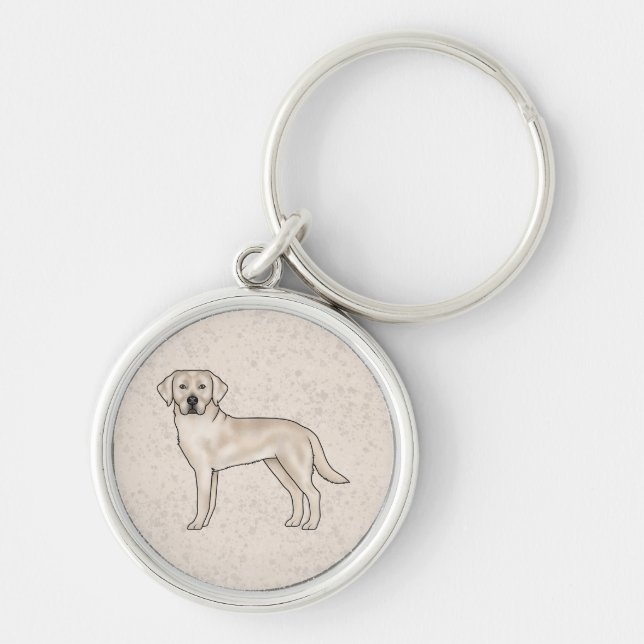 Llavero Cream Labrador Recuperador Ilustracion de perro de (Frente)