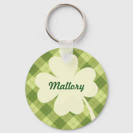 Llavero Cream Shamrock Personalizado Keychain