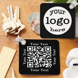 Llavero Crear código QR Personalizado logotipo de la Compa