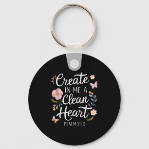 Llavero Crear En Mí Un Corazón Limpio _ Salmos 51_10