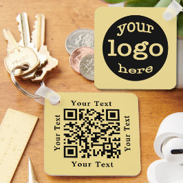 Llavero Crear Personalizado QR Code Business Company Logot