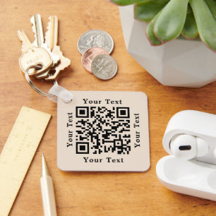 Llavero Crear Personalizado Scan QR Code Business Company 