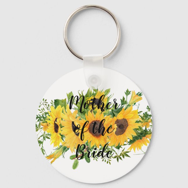 Llavero Crear propio Sunflower Bridal Party Regalos AÑADIR (Anverso)