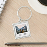 Llavero Crear su propia foto de cita Personalizado<br><div class="desc">Crea tu propia cita personalizado y cadena de fotos personalizada. Presenta una de sus fotos y texto favoritos en la tipografía moderna minimalista.</div>